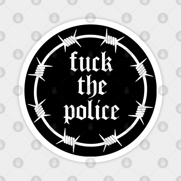 Fuck the police (white) Magnet by Smurnov